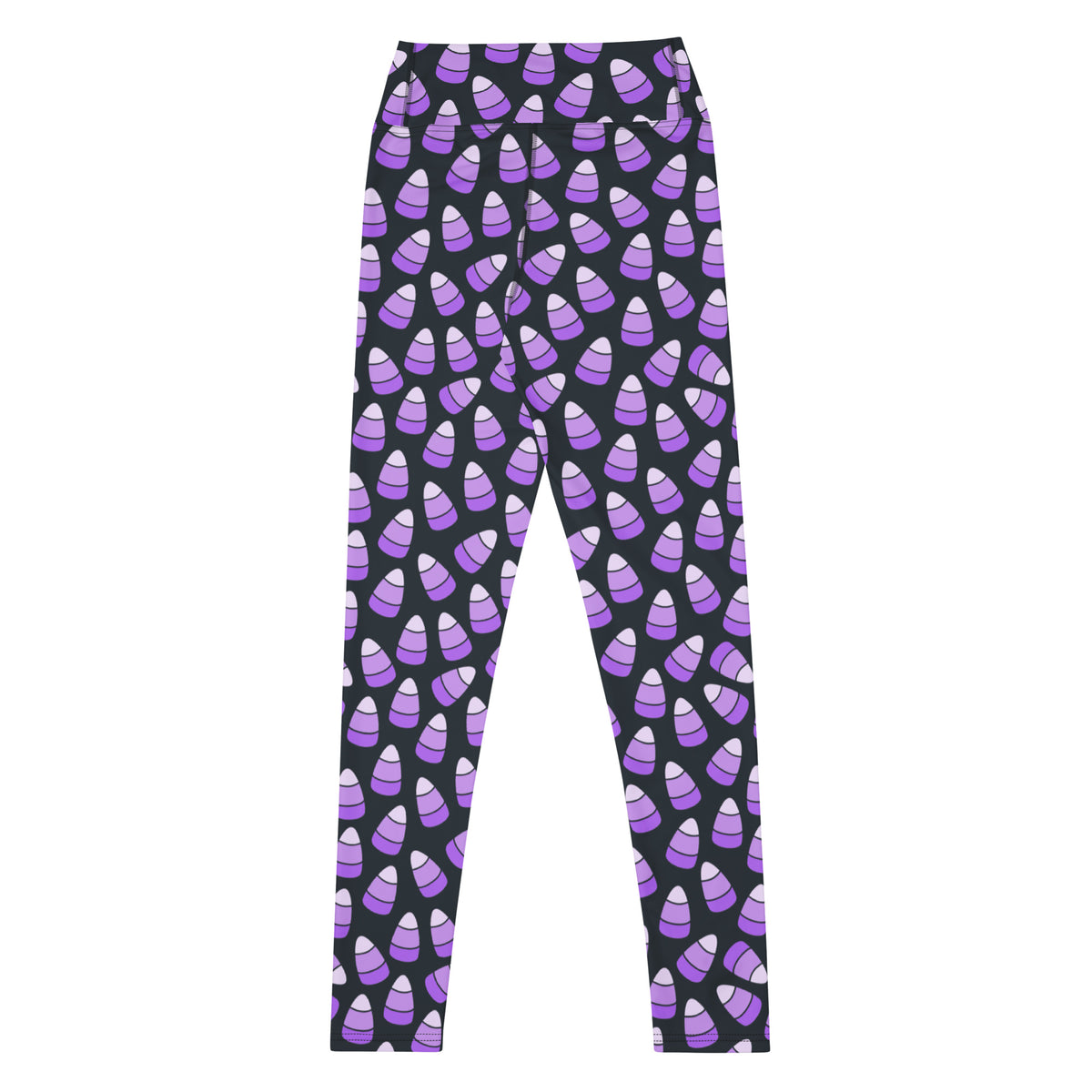 Women's Purple Candy Corn Halloween Buttery Soft Yoga Leggings - Quick Drying, High Waisted Comfort