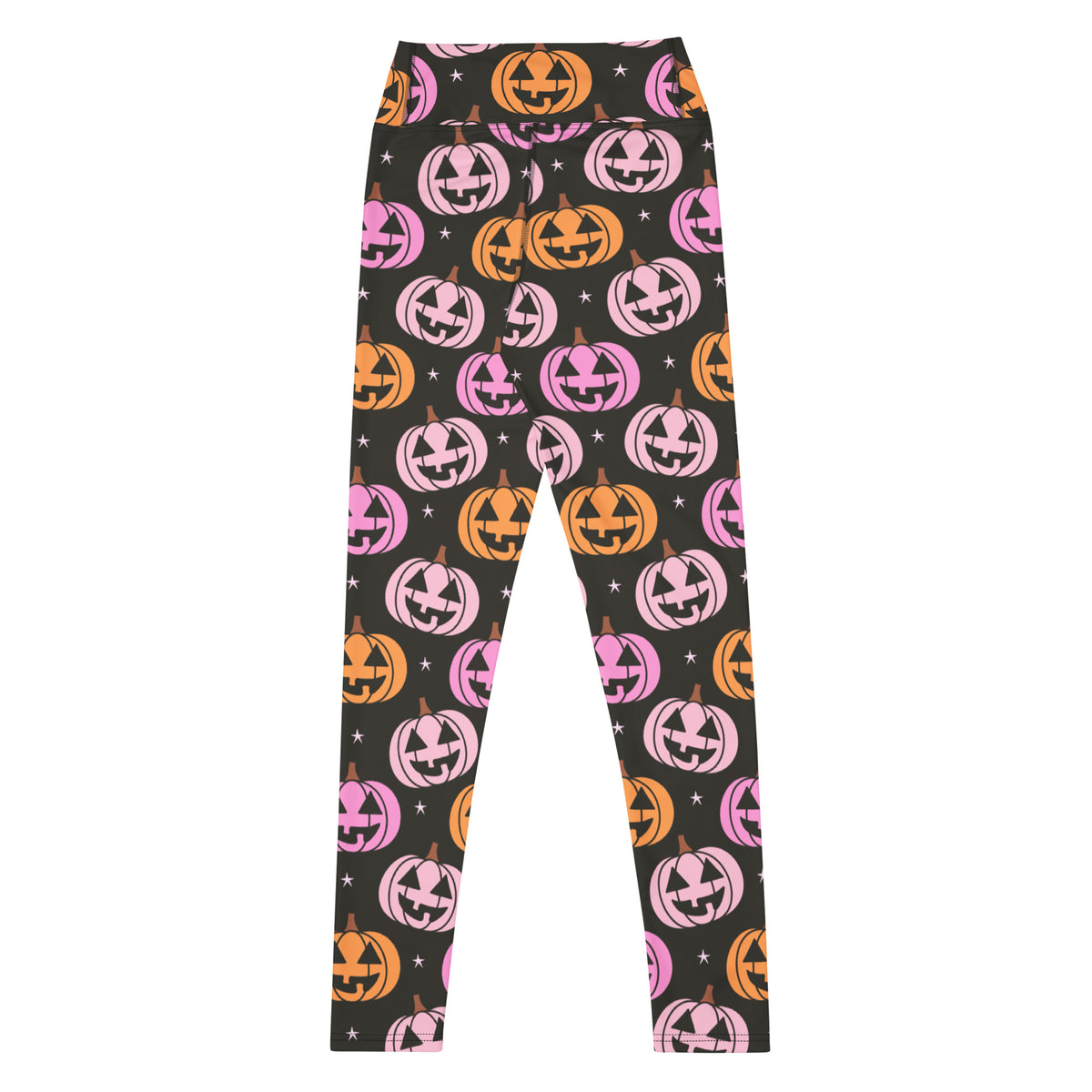 Women's Pink & Orange Pumpkin Halloween Buttery Soft Yoga Leggings - Quick Drying, High Waisted Comfort