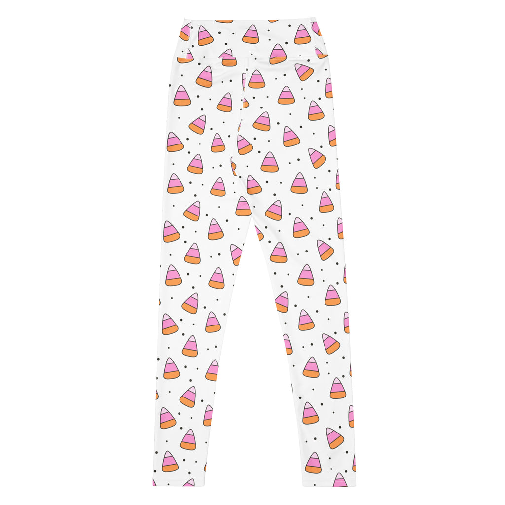 Women's Pink Candy Corn Buttery Soft Yoga Leggings - Quick Drying, High Waisted Comfort
