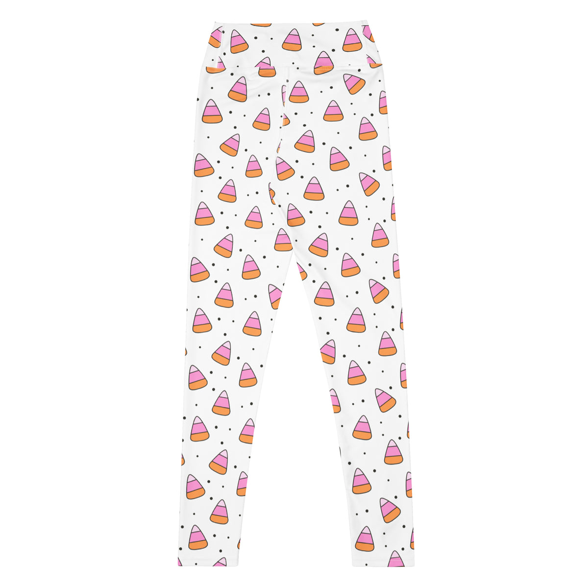 Women's Pink Candy Corn Buttery Soft Yoga Leggings - Quick Drying, High Waisted Comfort