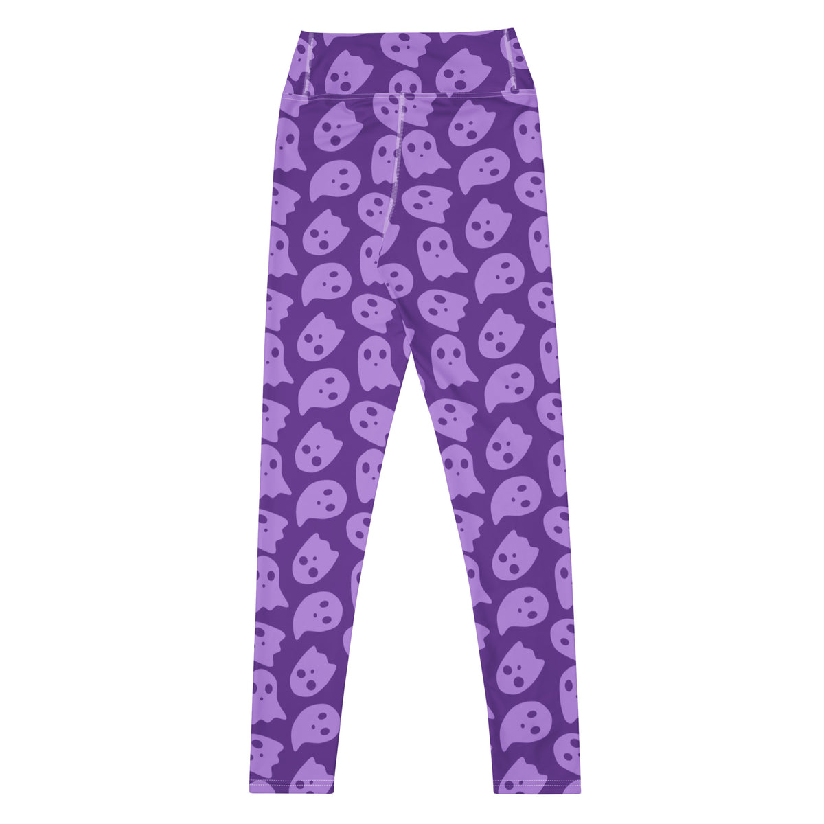 Women's Purple Ghost Halloween Buttery Soft Yoga Leggings - Quick Drying, High Waisted Comfort