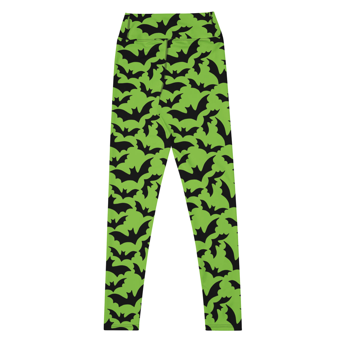 Women's Green Bat Halloween Buttery Soft Yoga Leggings - Quick Drying, High Waisted Comfort