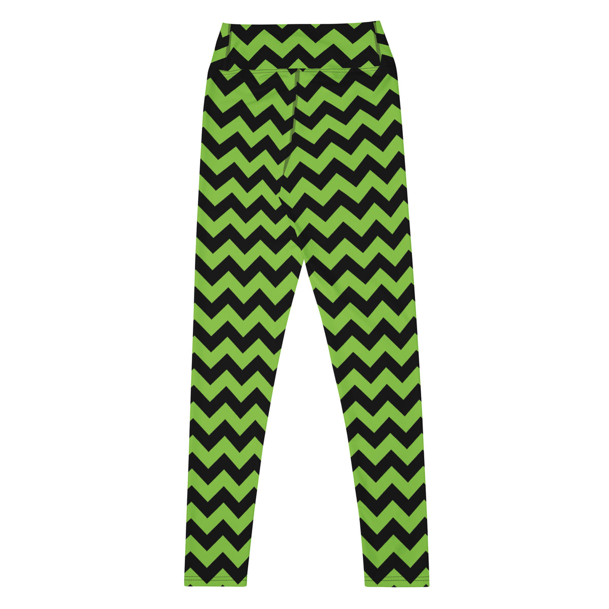 Women's Green Chevron Halloween Buttery Soft Yoga Leggings - Quick Drying, High Waisted Comfort
