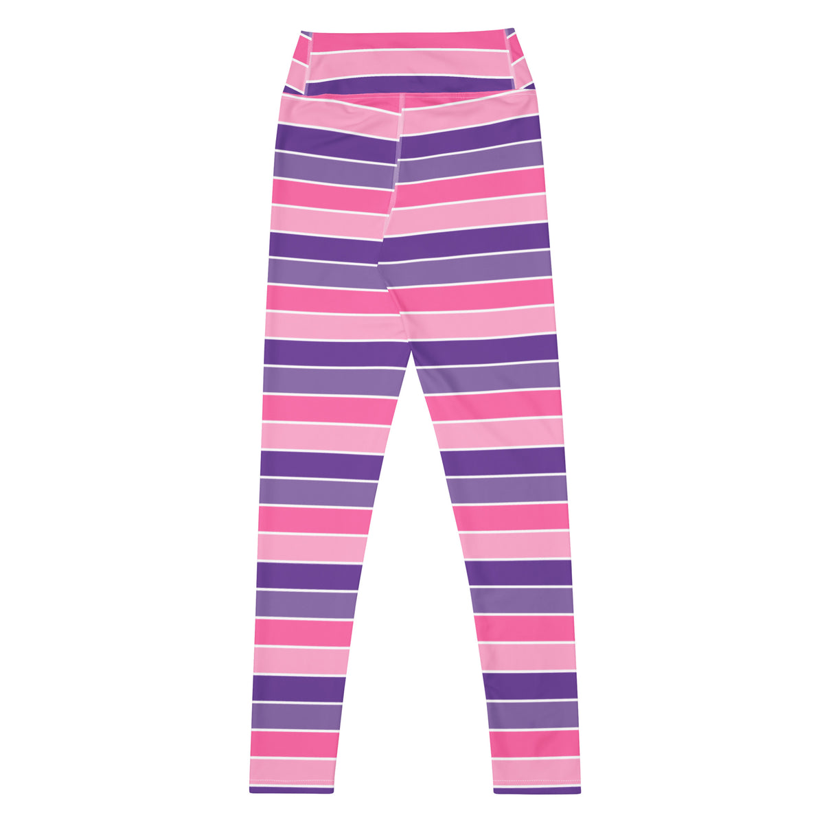 Women's Pink & Purple Striped Halloween Buttery Soft Yoga Leggings - Quick Drying, High Waisted Comfort