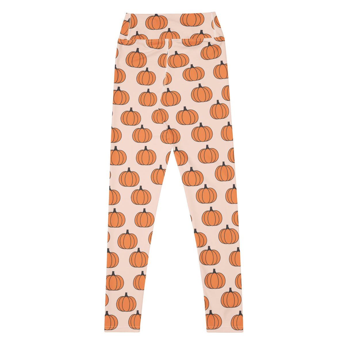 Women's Orange Pumpkin Patch Buttery Soft Yoga Leggings - Quick Drying, High Waisted Comfort