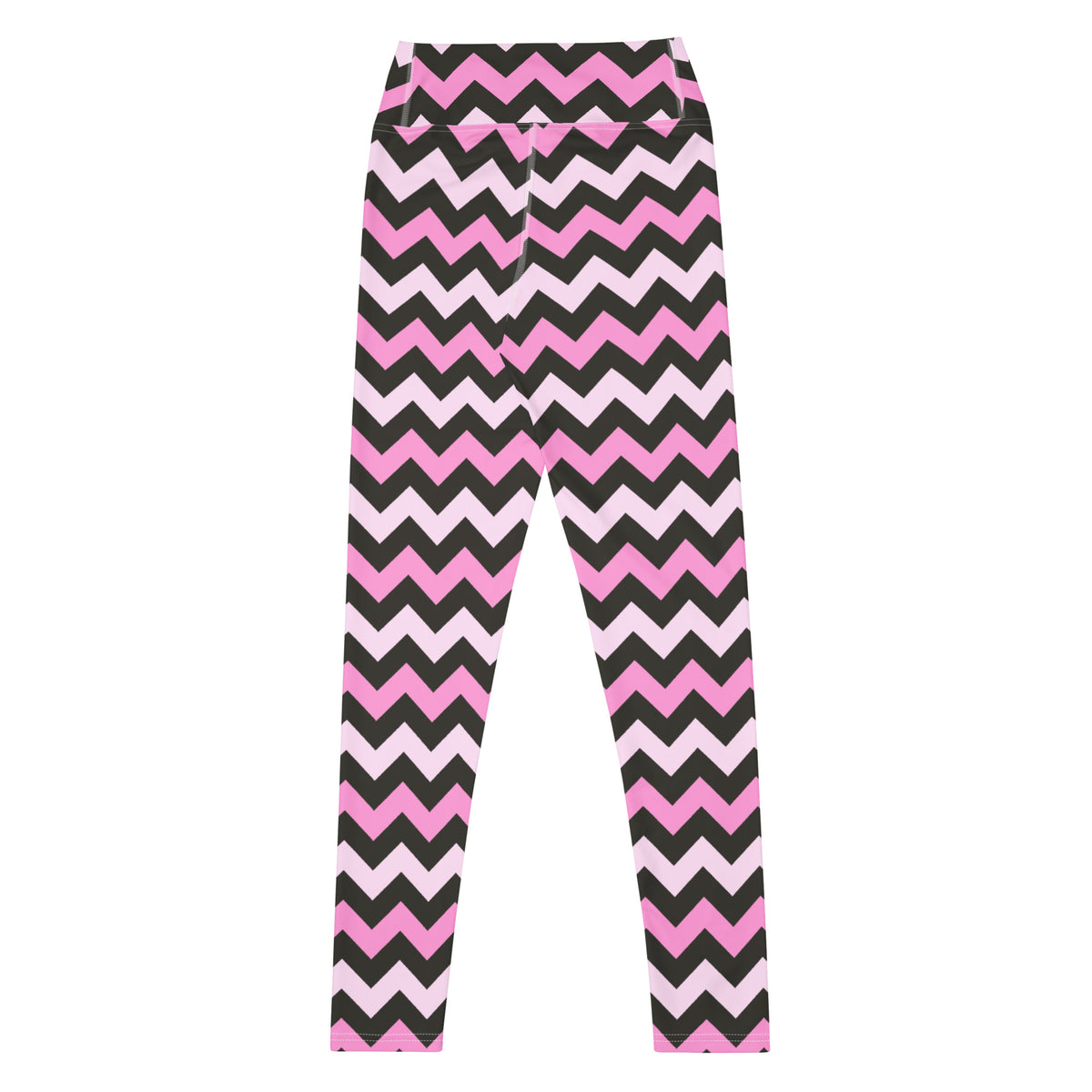 Women's Pink & Gray Chevron Halloween Buttery Soft Yoga Leggings - Quick Drying, High Waisted Comfort