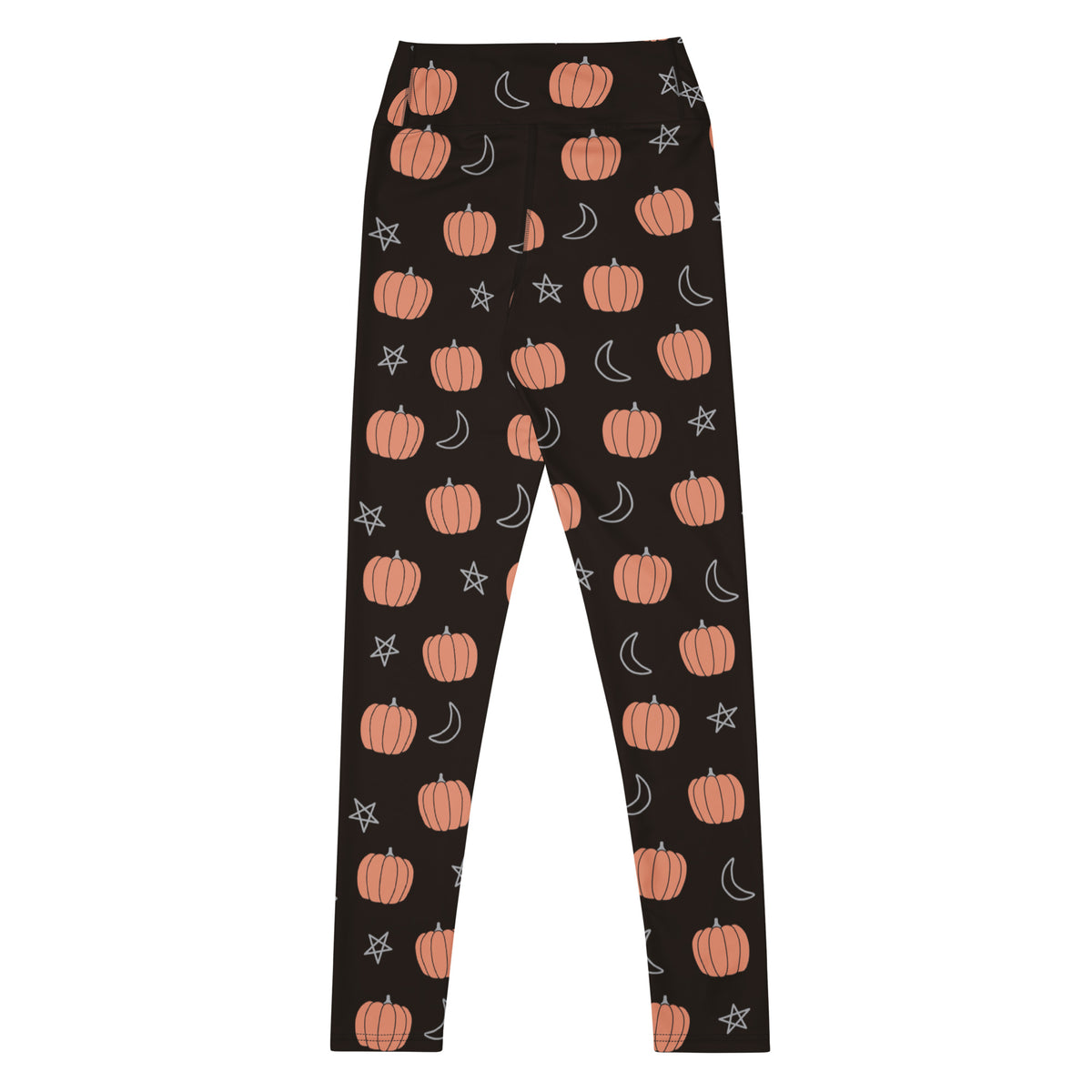 Women's Black Pumpkin Halloween Buttery Soft Yoga Leggings - Quick Drying, High Waisted Comfort