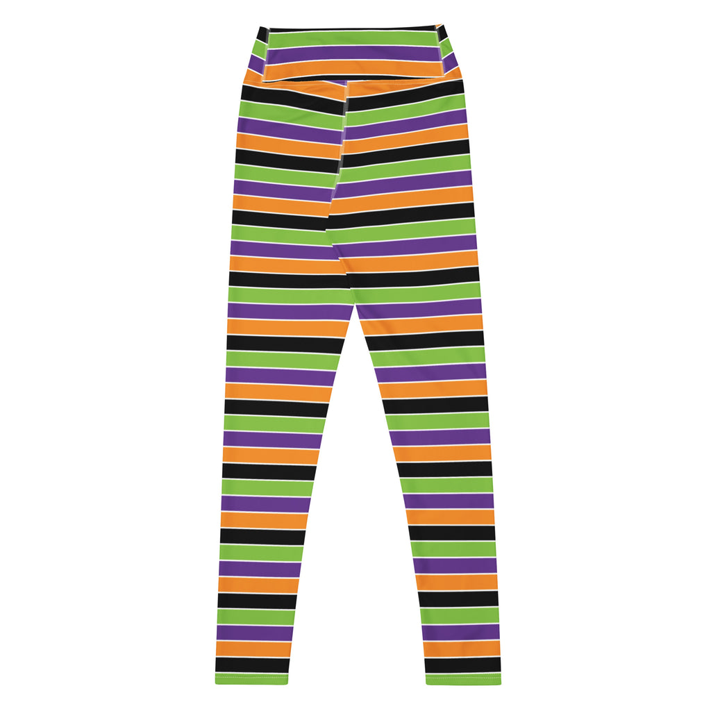 Women's Halloween Striped Buttery Soft Yoga Leggings - Quick Drying, High Waisted Comfort