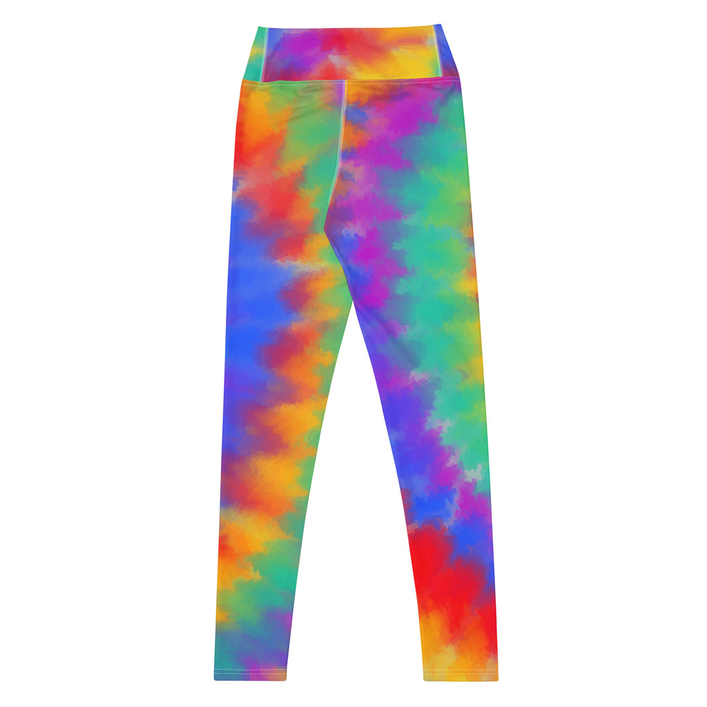 Women's Rainbow Tie Dye Buttery Soft Yoga Leggings - Quick Drying, High Waisted Comfort