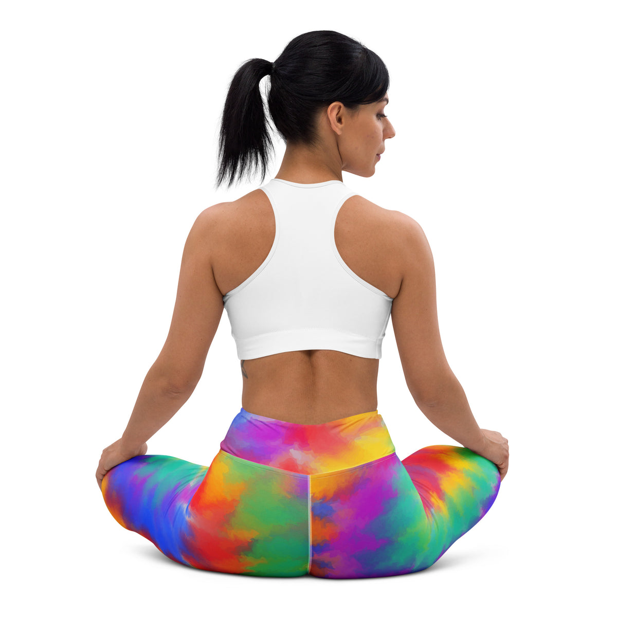Women's Rainbow Tie Dye Buttery Soft Yoga Leggings - Quick Drying, High Waisted Comfort