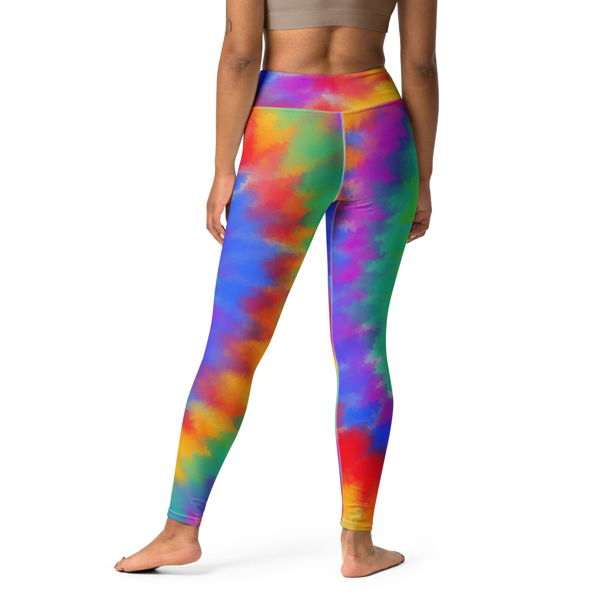 Women's Rainbow Tie Dye Buttery Soft Yoga Leggings - Quick Drying, High Waisted Comfort