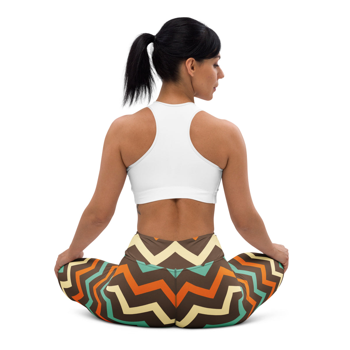 Women's Retro Chevron Buttery Soft Yoga Leggings - Quick Drying, High Waisted Comfort