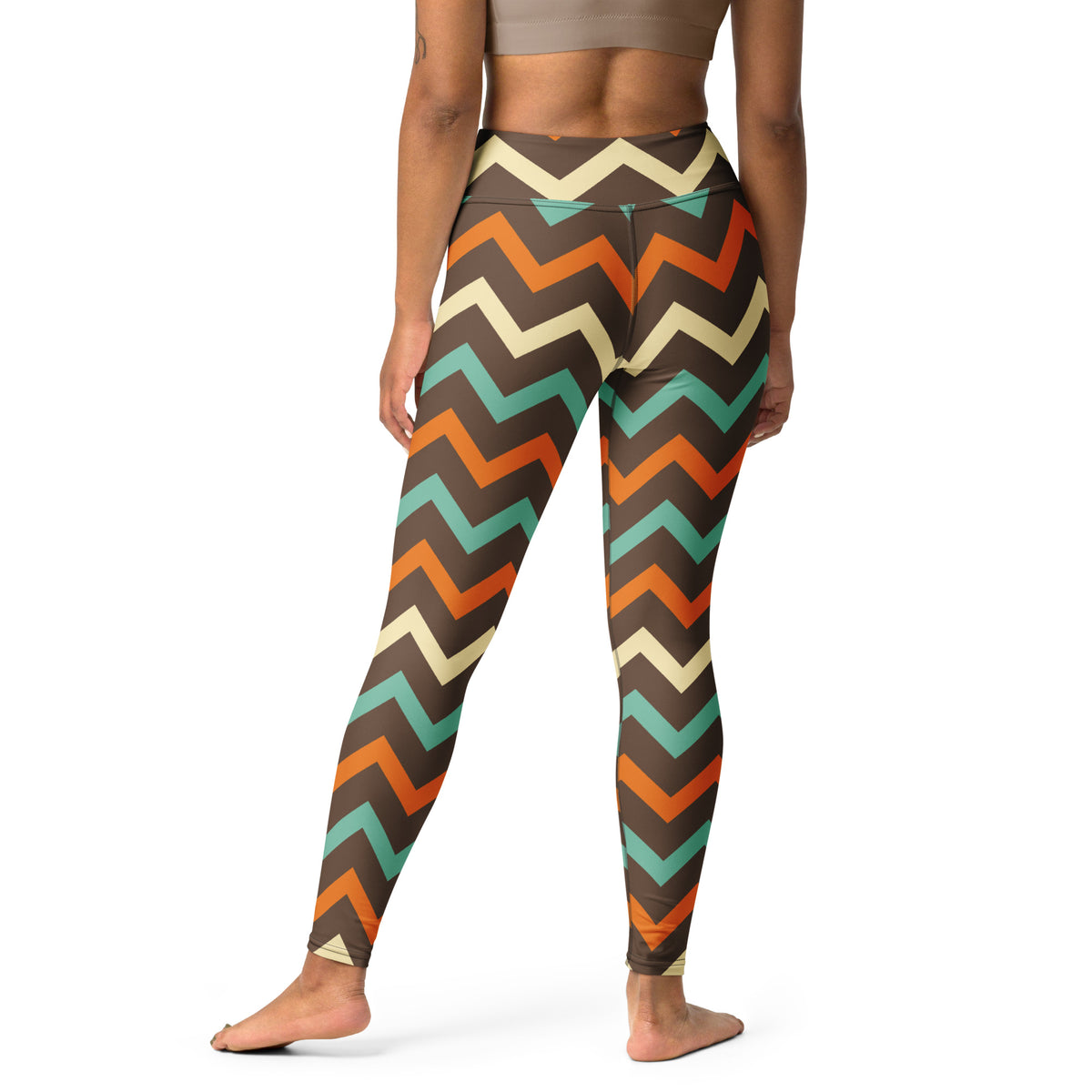 Women's Retro Chevron Buttery Soft Yoga Leggings - Quick Drying, High Waisted Comfort
