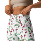 Women's Red & Green Candy Cane Christmas Buttery Soft Yoga Leggings