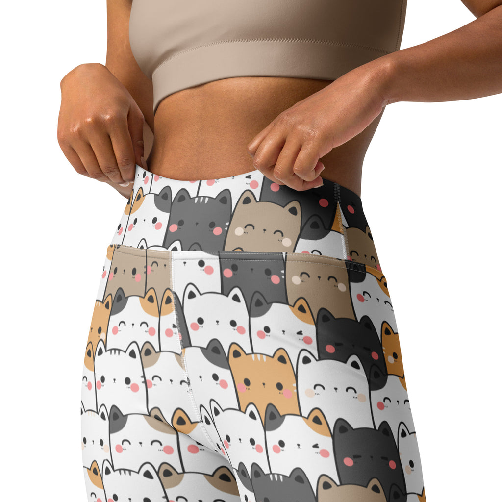 Women's Kawaii Cat Buttery Soft Yoga Leggings
