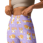 Women's Purple Corgi Dog Buttery Soft Yoga Leggings