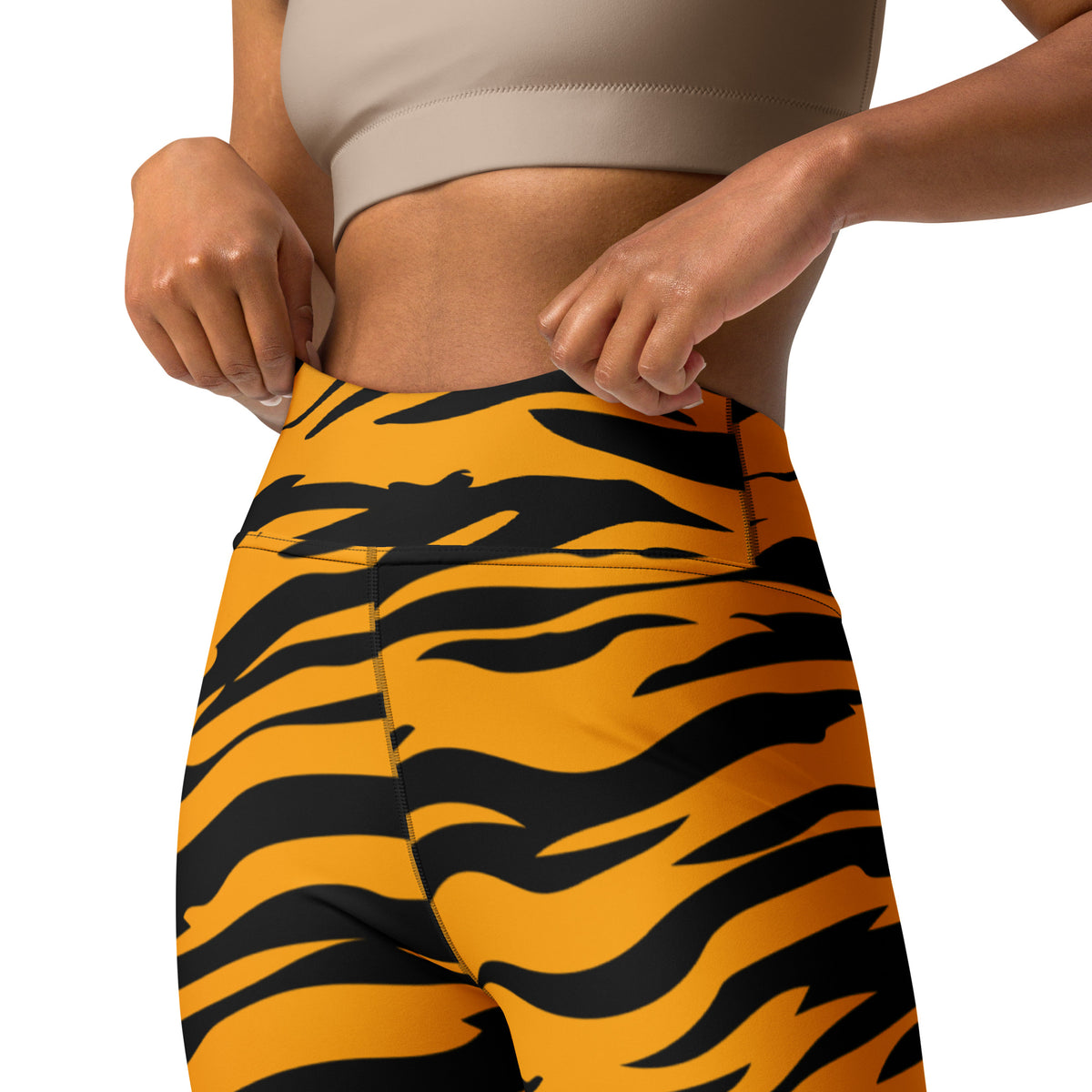 Women's Tiger Stripe Buttery Soft Yoga Leggings - Quick Drying, High Waisted Comfort