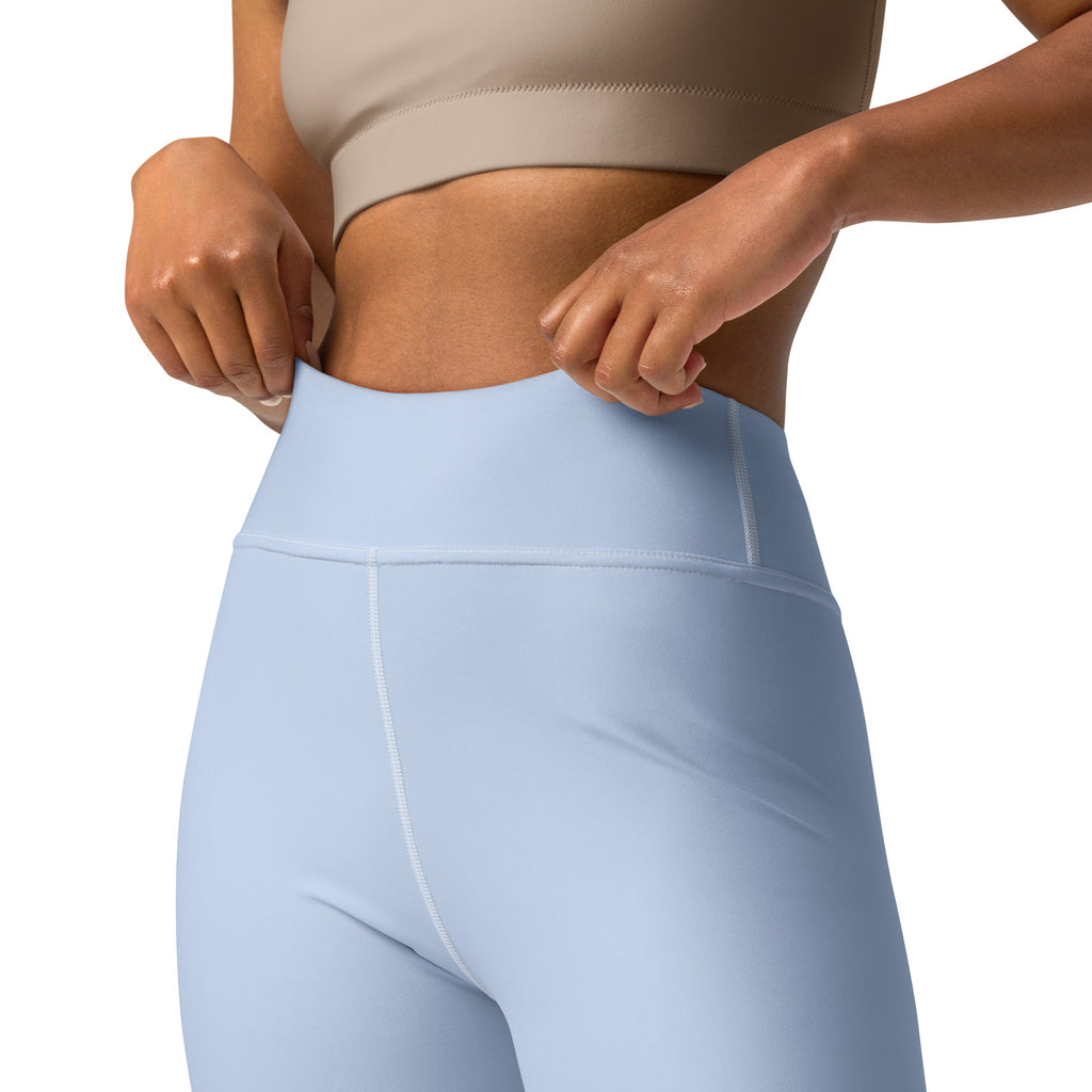 Women's Light Blue Buttery Soft Yoga Leggings - Quick Drying, High Waisted Comfort