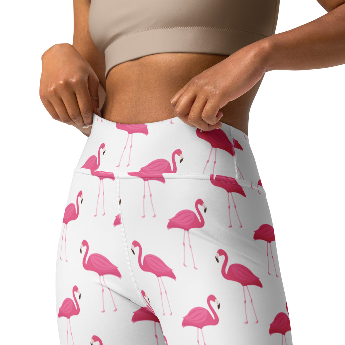 Women's Pink Flamingo Buttery Soft Yoga Leggings - Quick Drying, High Waisted Comfort
