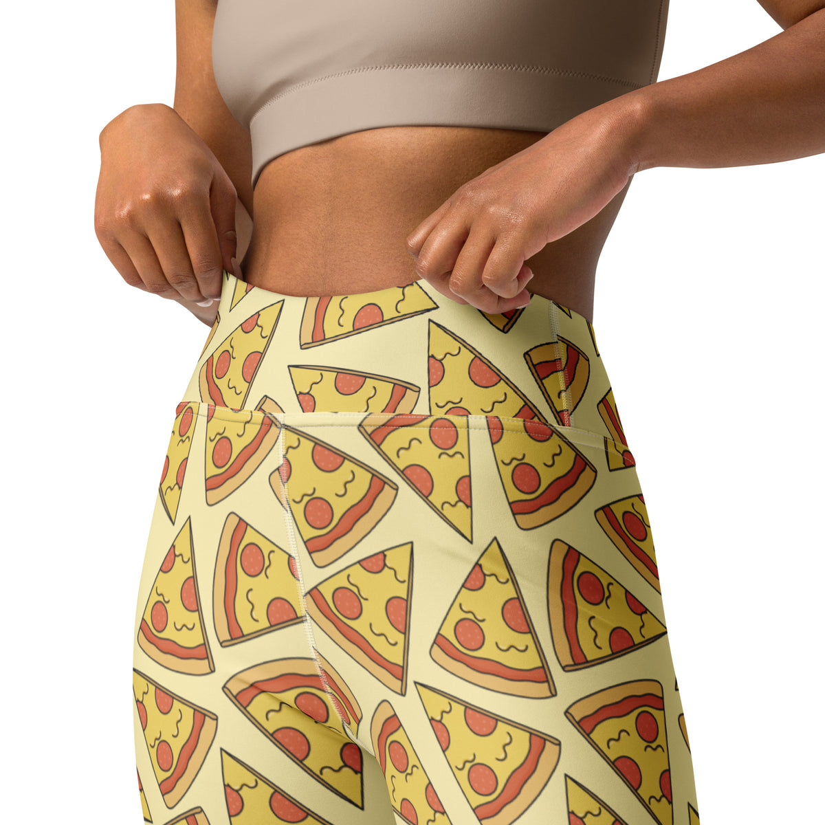 Women's Pizza Buttery Soft Yoga Leggings - Quick Drying, High Waisted Comfort