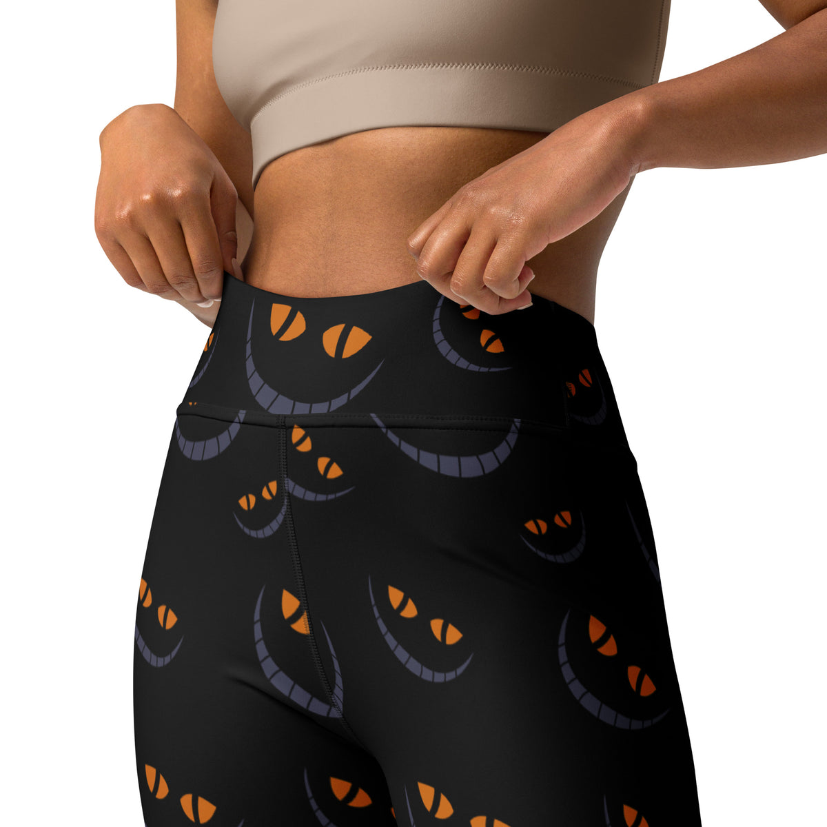 Women's Spooky Black Cat Buttery Soft Yoga Leggings - Quick Drying, High Waisted Comfort