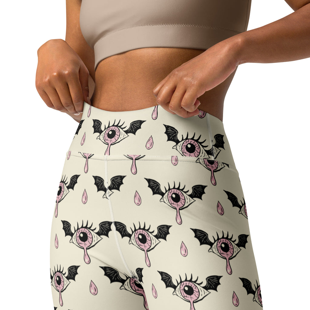 Women's Creepy Eye Halloween Buttery Soft Yoga Leggings - Quick Drying, High Waisted Comfort