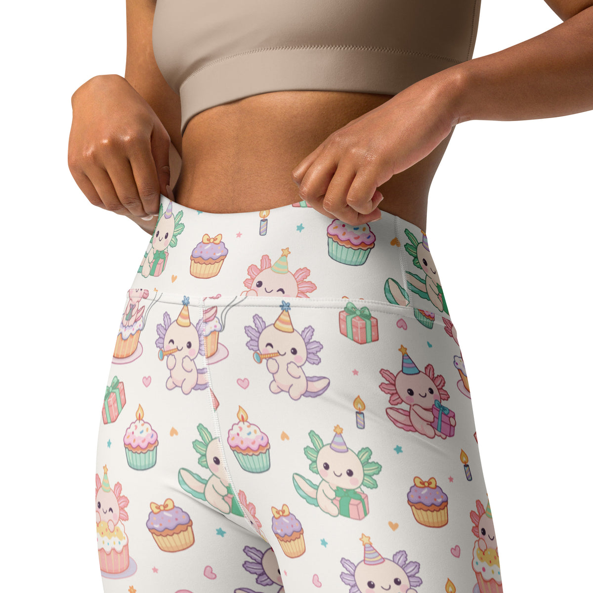 Women's Axolotl Birthday Buttery Soft Yoga Leggings - Quick Drying, High Waisted Comfort