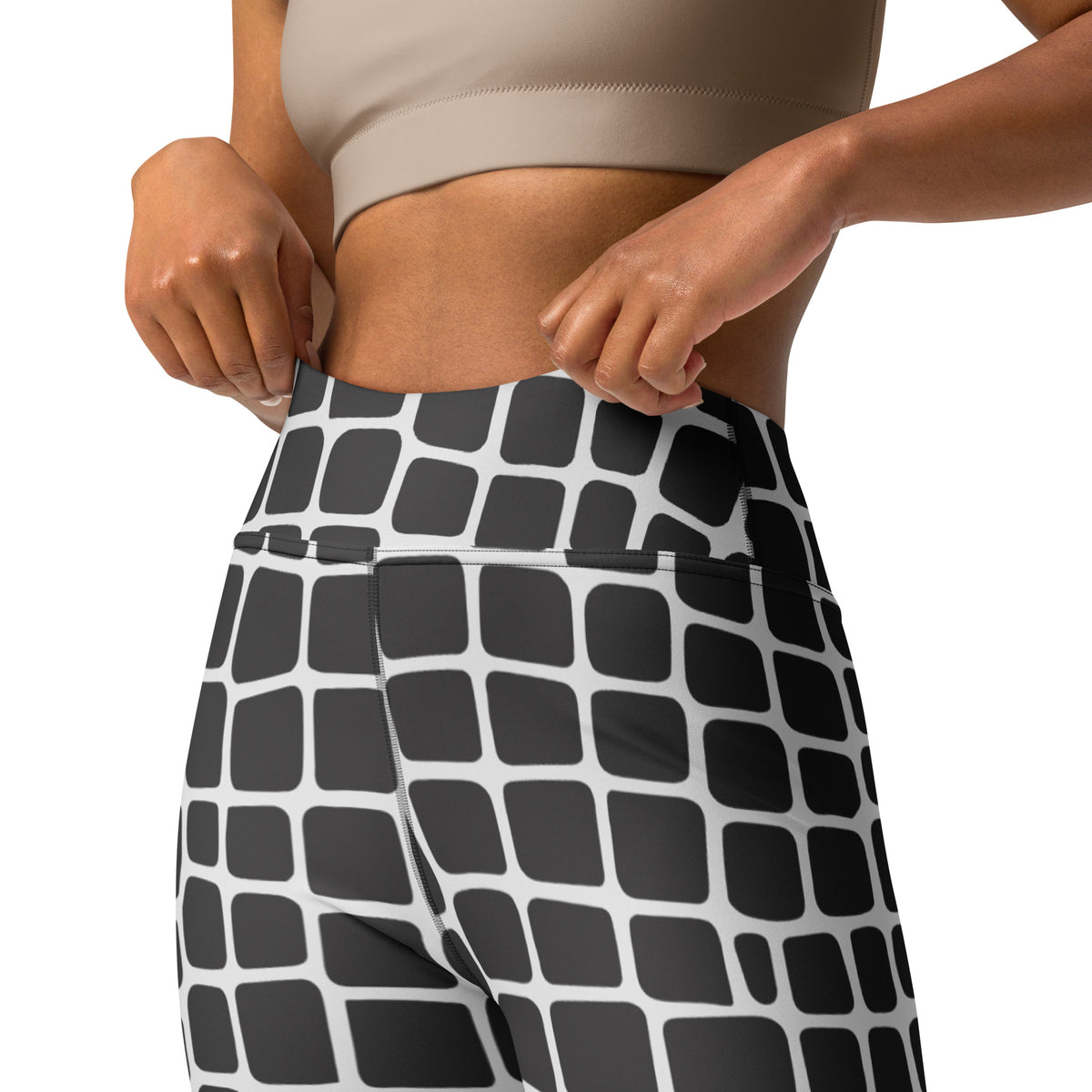 Women's Black Crocodile Buttery Soft Yoga Leggings - Quick Drying, High Waisted Comfort