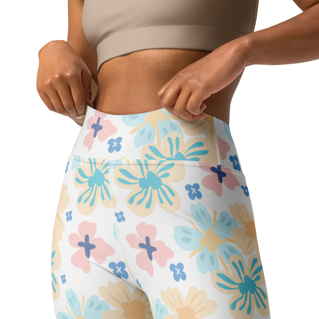 Women's Botanical Print Buttery Soft Yoga Leggings - Quick Drying, High Waisted Comfort