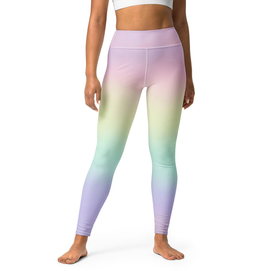 Women's Rainbow Pastel Buttery Soft Yoga Leggings