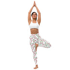 Women's Red & Green Candy Cane Christmas Buttery Soft Yoga Leggings