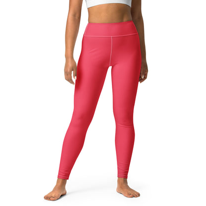 Women's Crimson Pink Buttery Soft Yoga Leggings