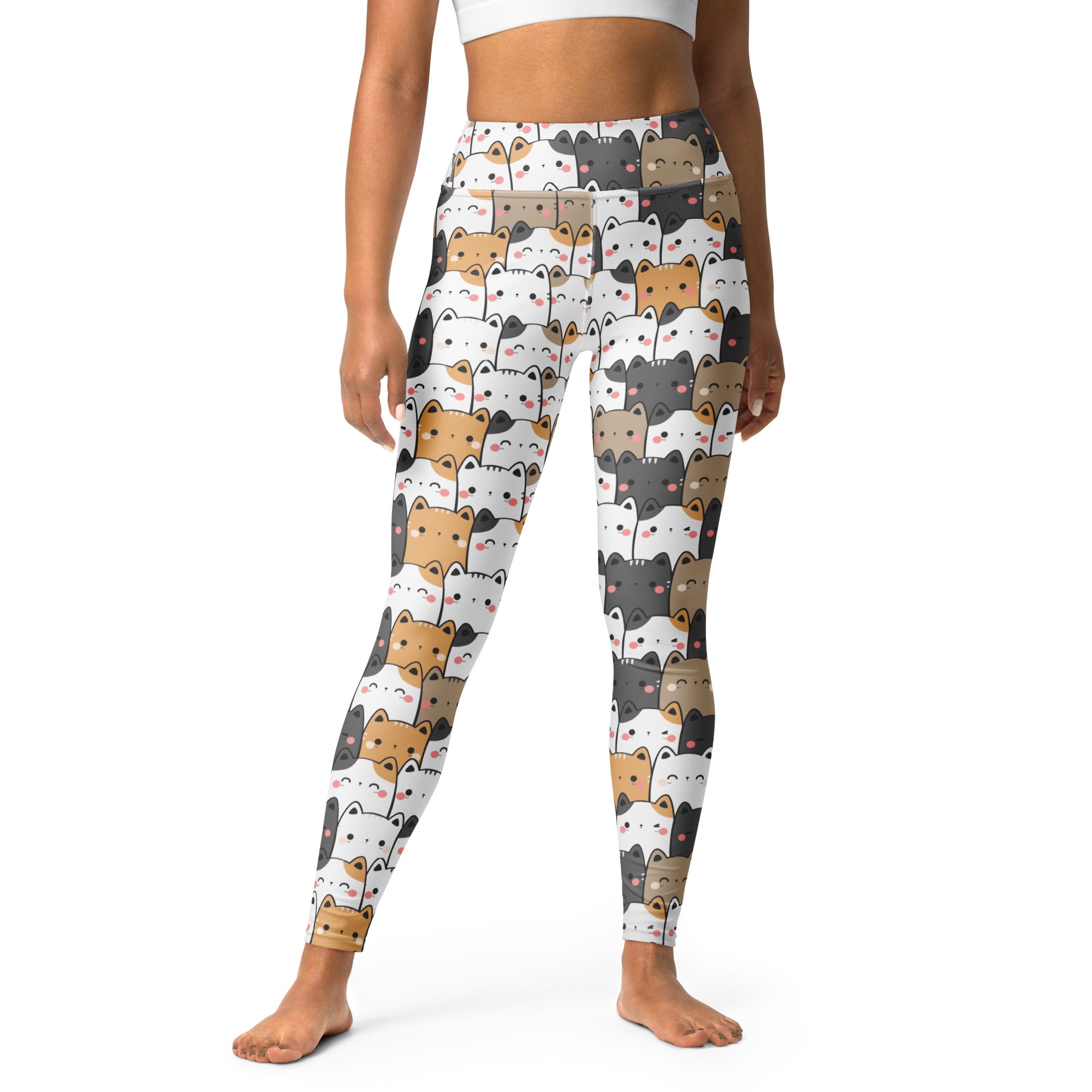 Women's Kawaii Cat Buttery Soft Yoga Leggings