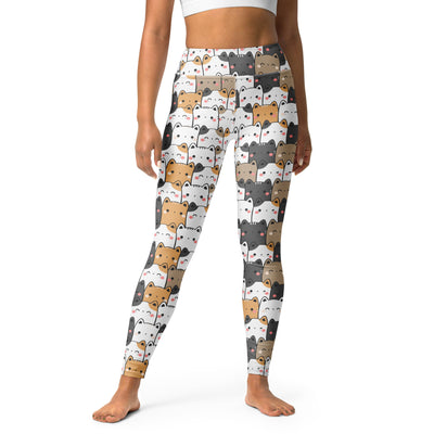 Women's Kawaii Cat Buttery Soft Yoga Leggings