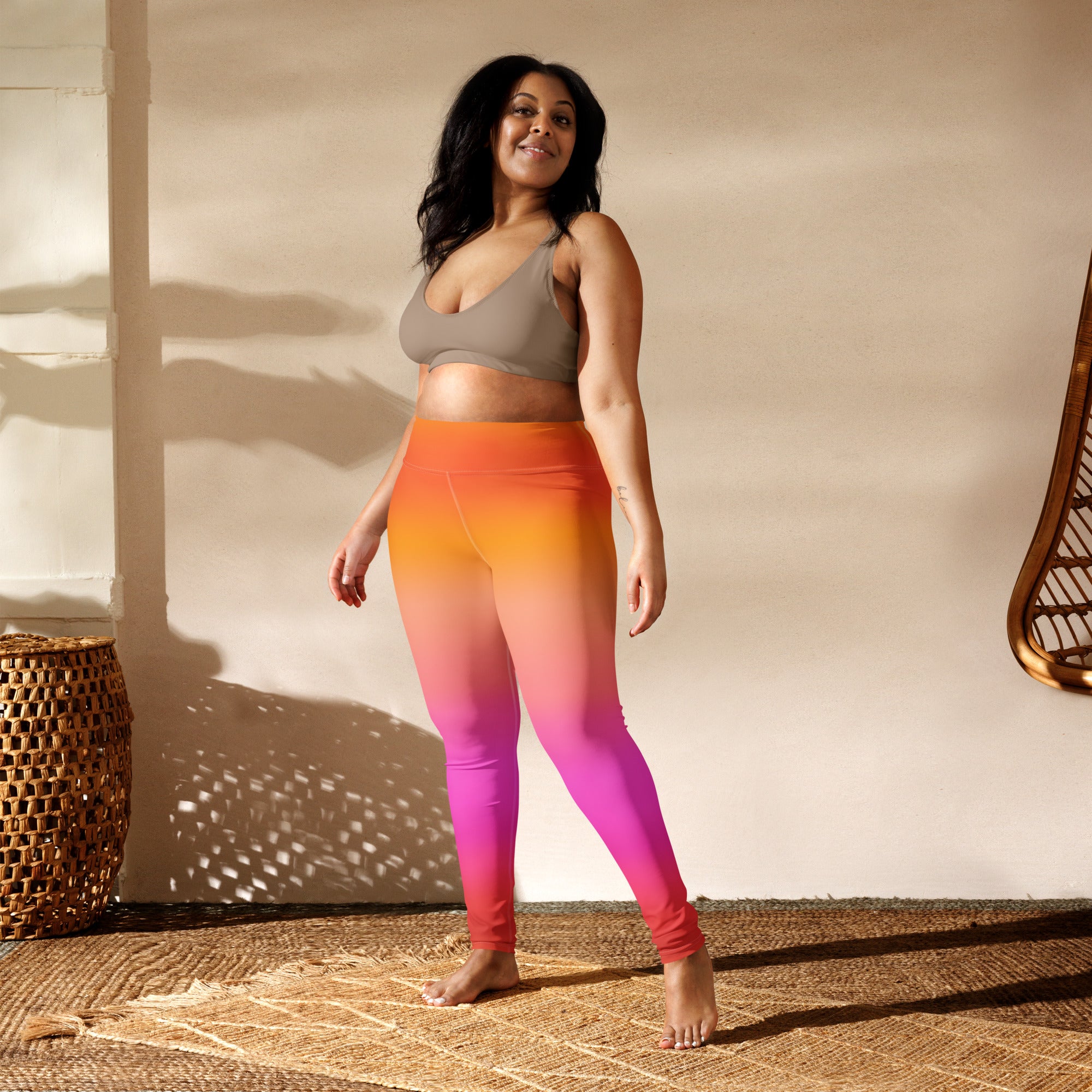 Women's Sunset Ombre Buttery Soft Yoga Leggings