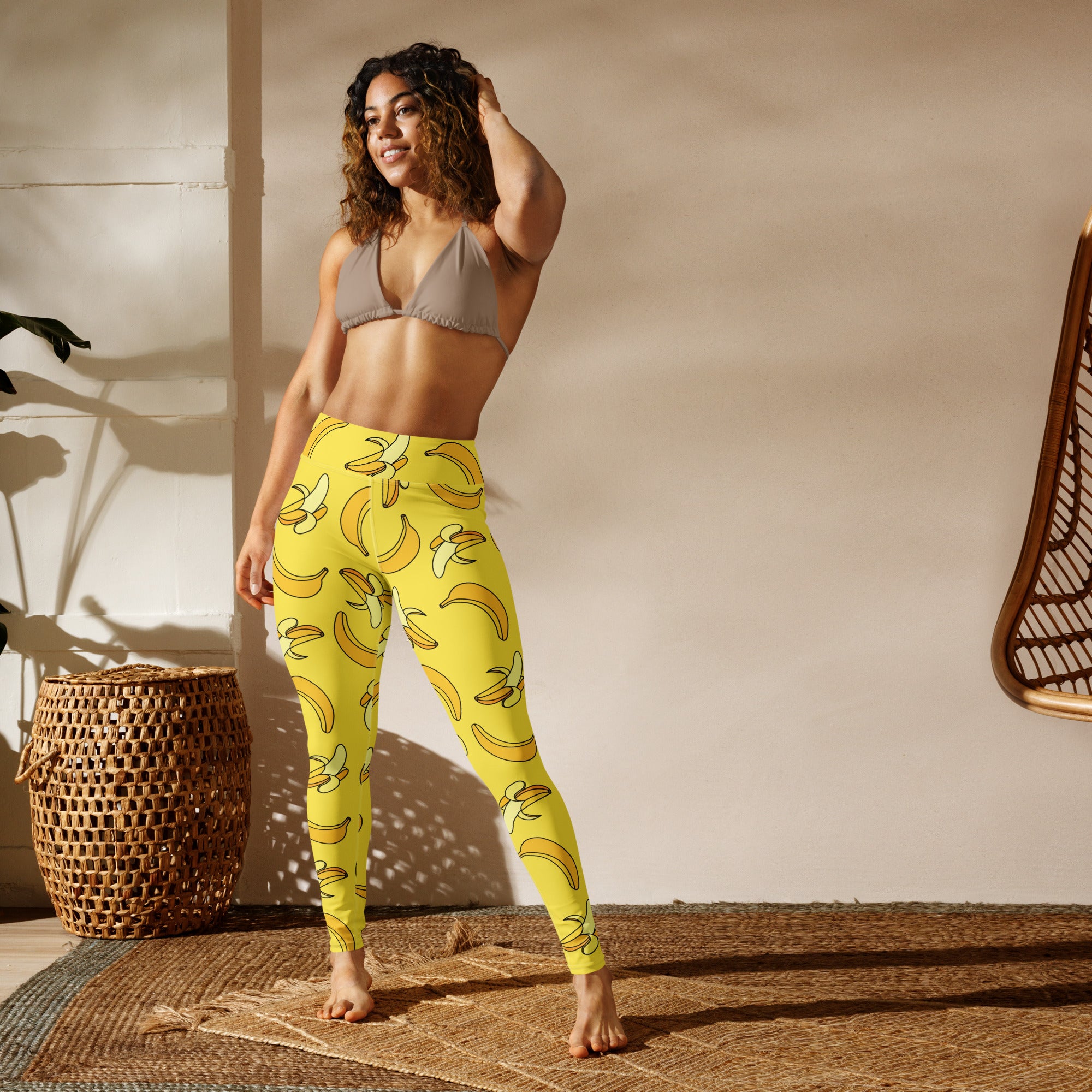 Women's Yellow Banana Buttery Soft Yoga Leggings