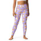 Women's Purple Corgi Dog Buttery Soft Yoga Leggings