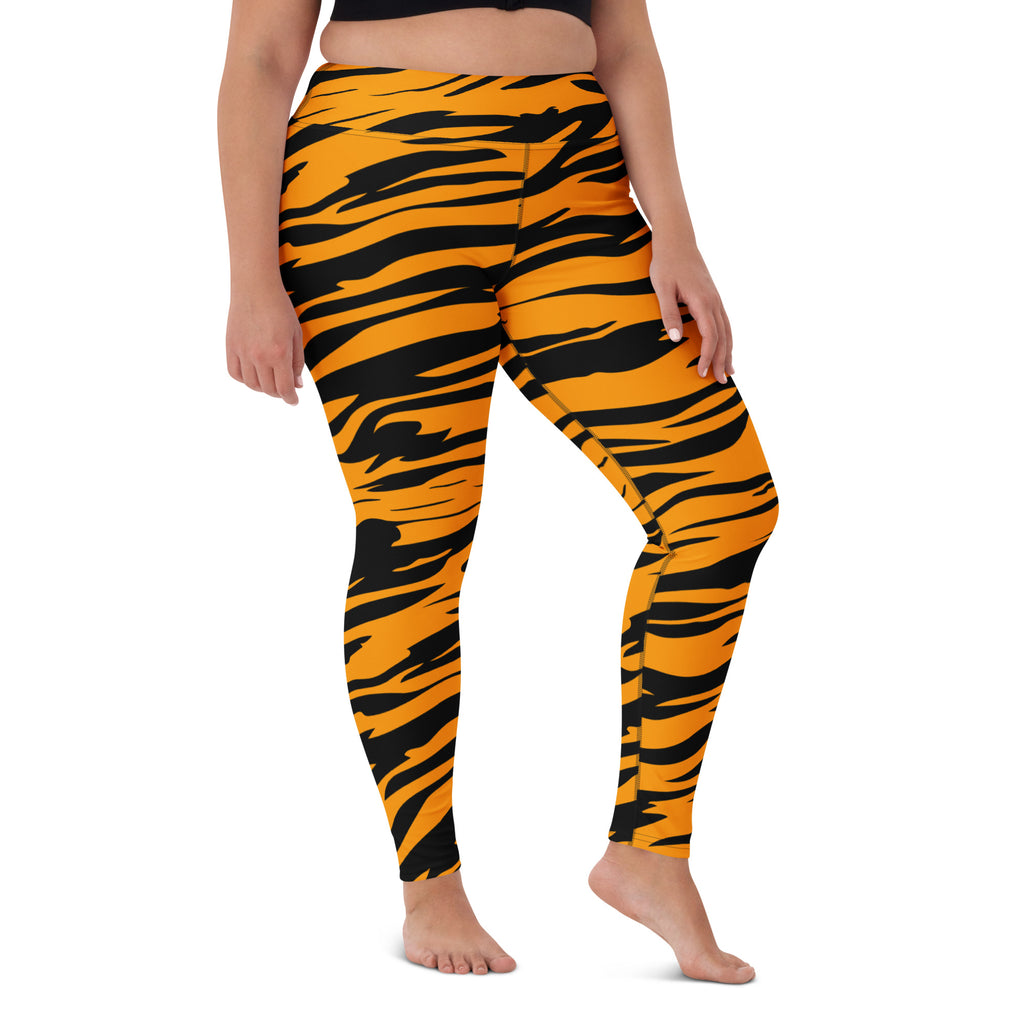 Women's Tiger Stripe Buttery Soft Yoga Leggings - Quick Drying, High Waisted Comfort