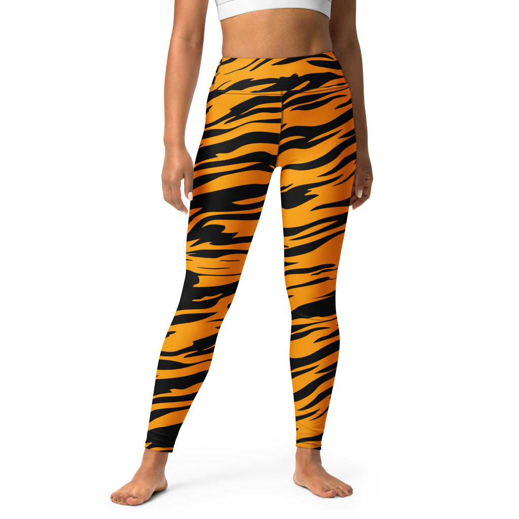 Women's Tiger Stripe Buttery Soft Yoga Leggings - Quick Drying, High Waisted Comfort