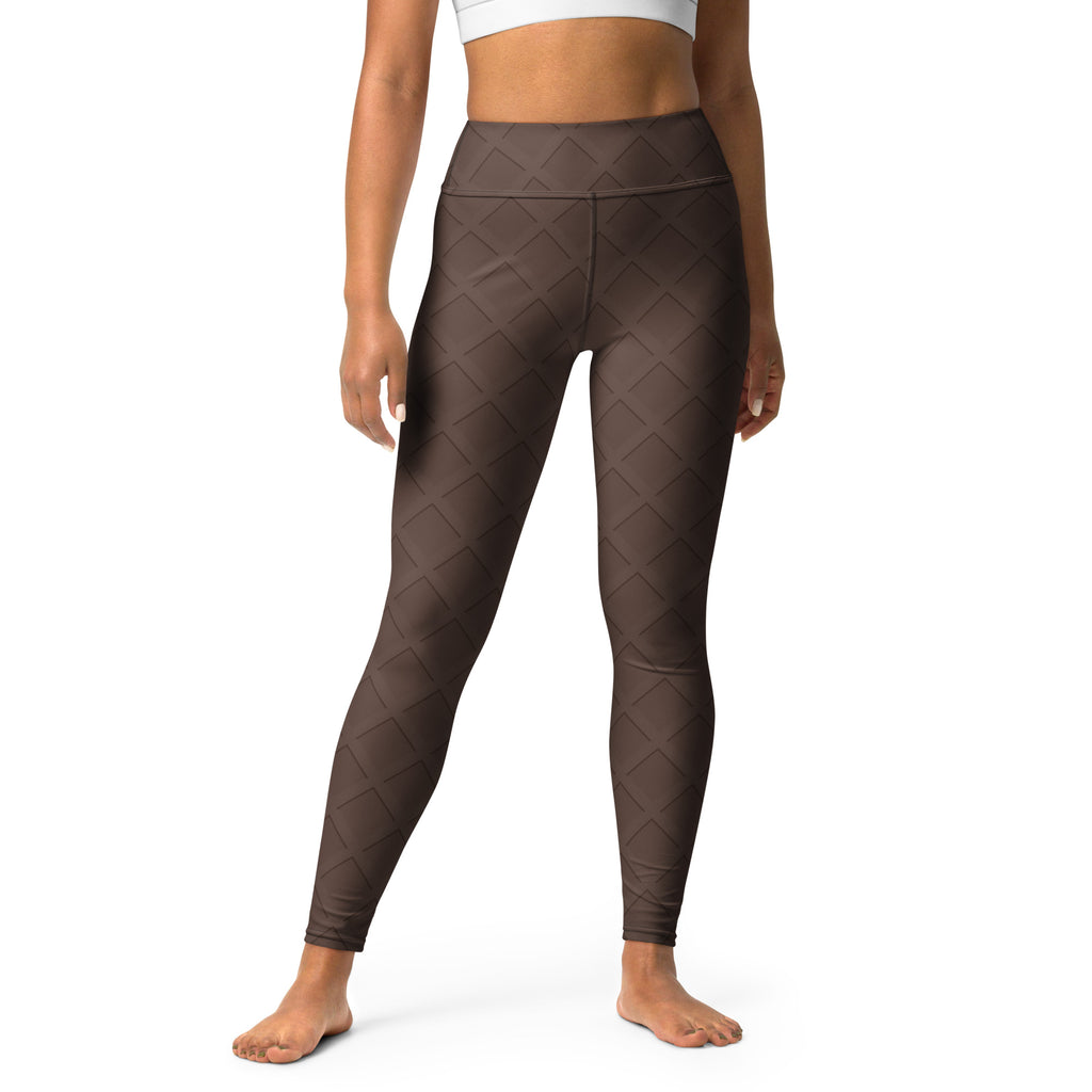 Women's Chocolate Waffle Cone Buttery Soft Yoga Leggings - Quick Drying, High Waisted Comfort