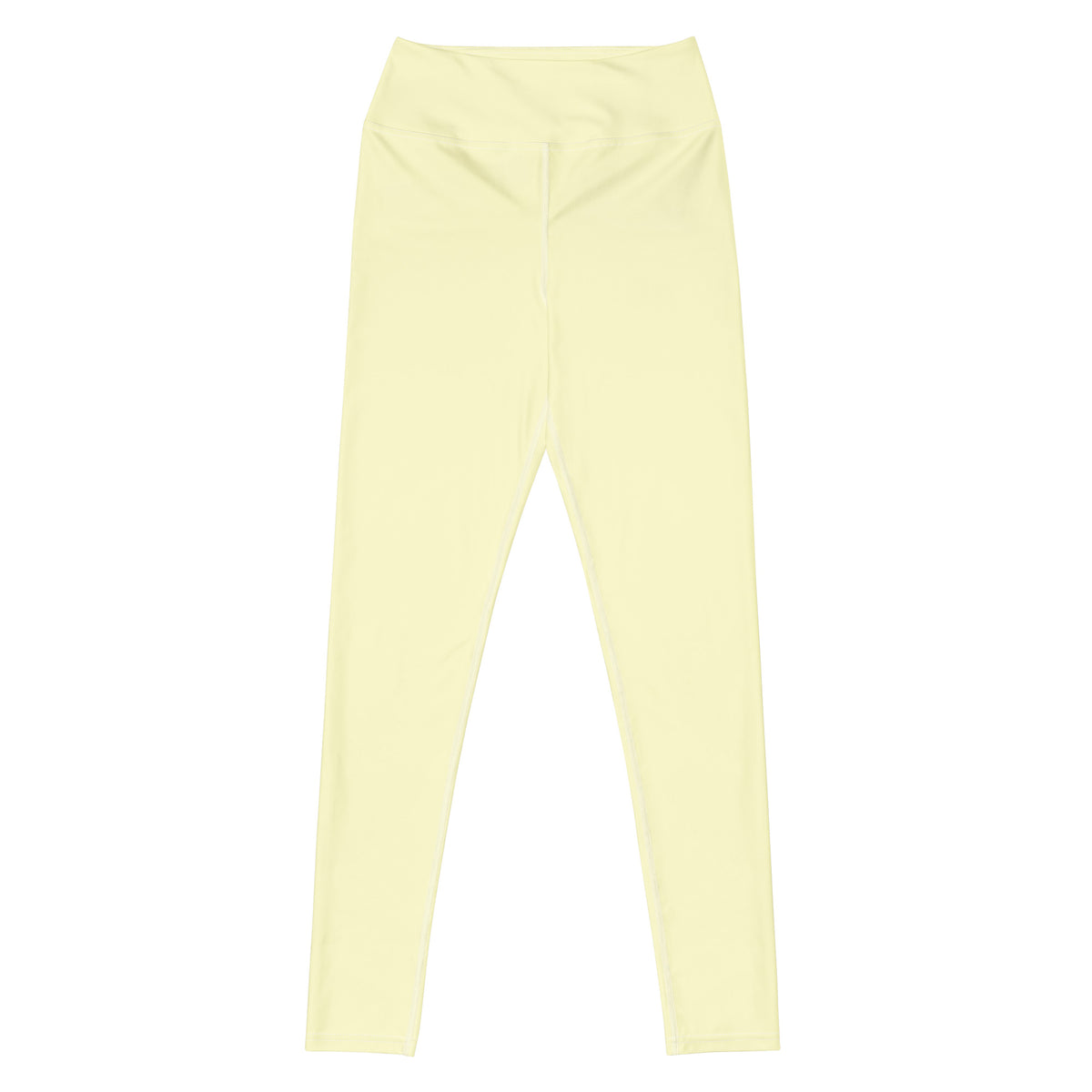 Women's Pastel Yellow Buttery Soft Yoga Leggings - Quick Drying, High Waisted Comfort