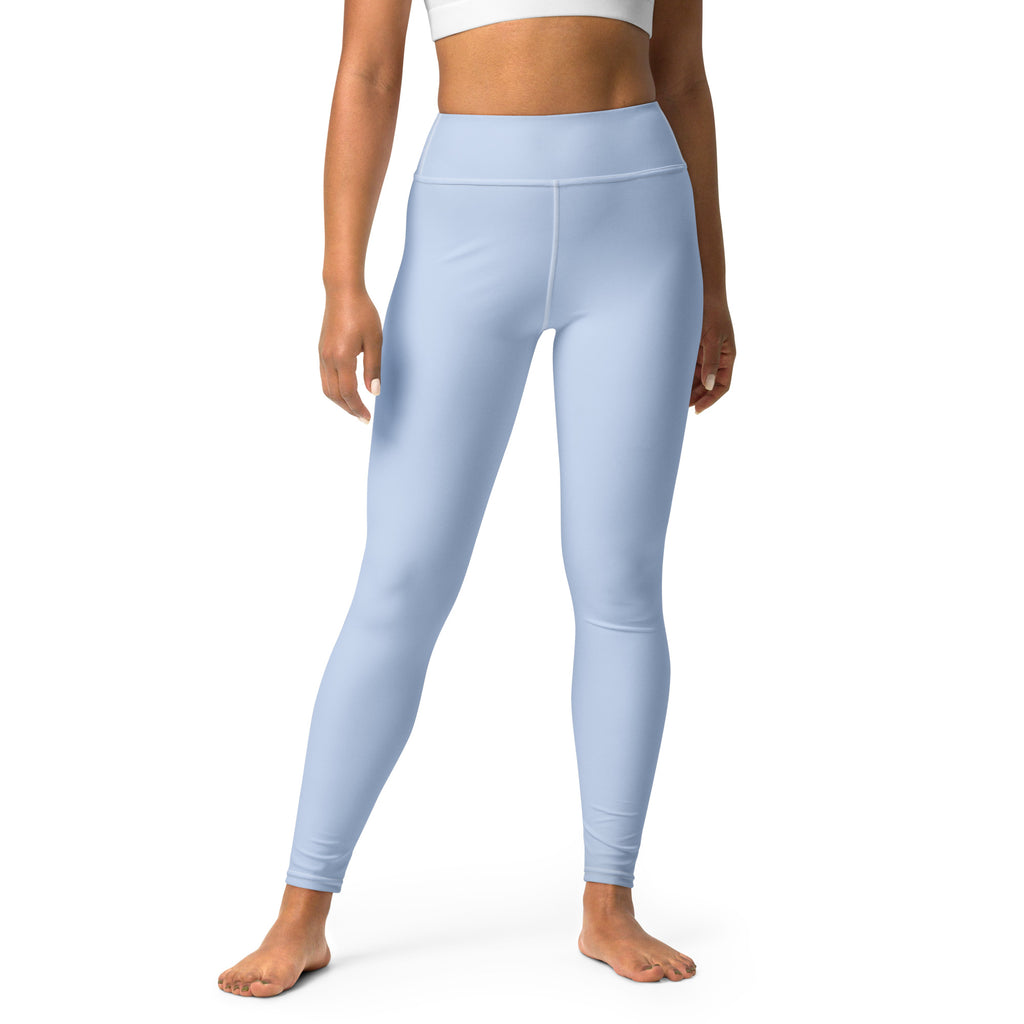 Women's Light Blue Buttery Soft Yoga Leggings - Quick Drying, High Waisted Comfort