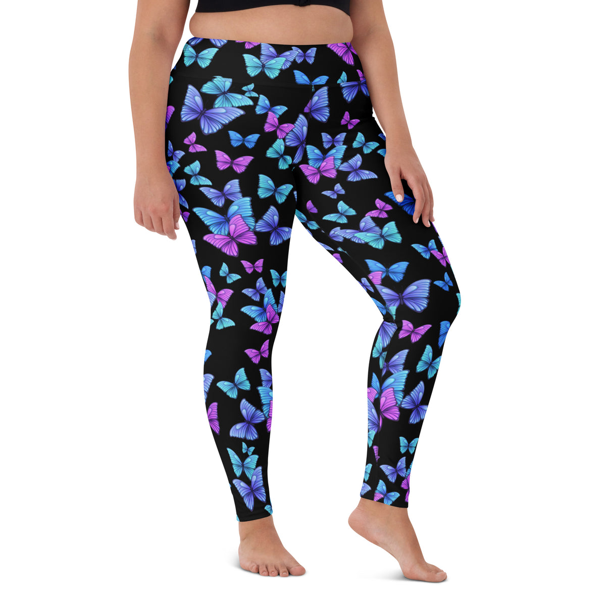 Women's Vibrant Butterfly Yoga Leggings - Quick Drying, High Waisted Buttery Soft Comfort