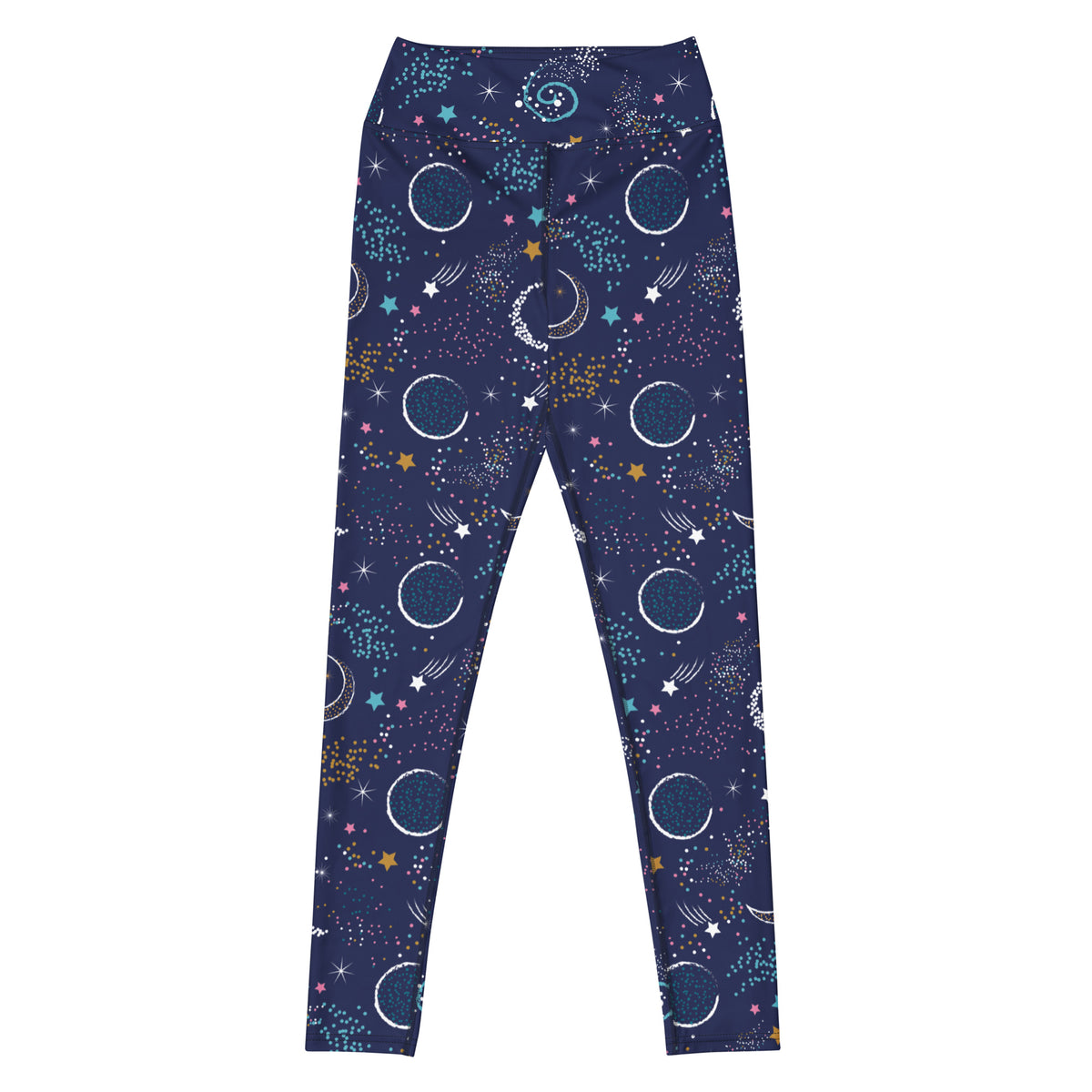 Women's Dark Purple Space Buttery Soft Yoga Leggings - Quick Drying, High Waisted Comfort