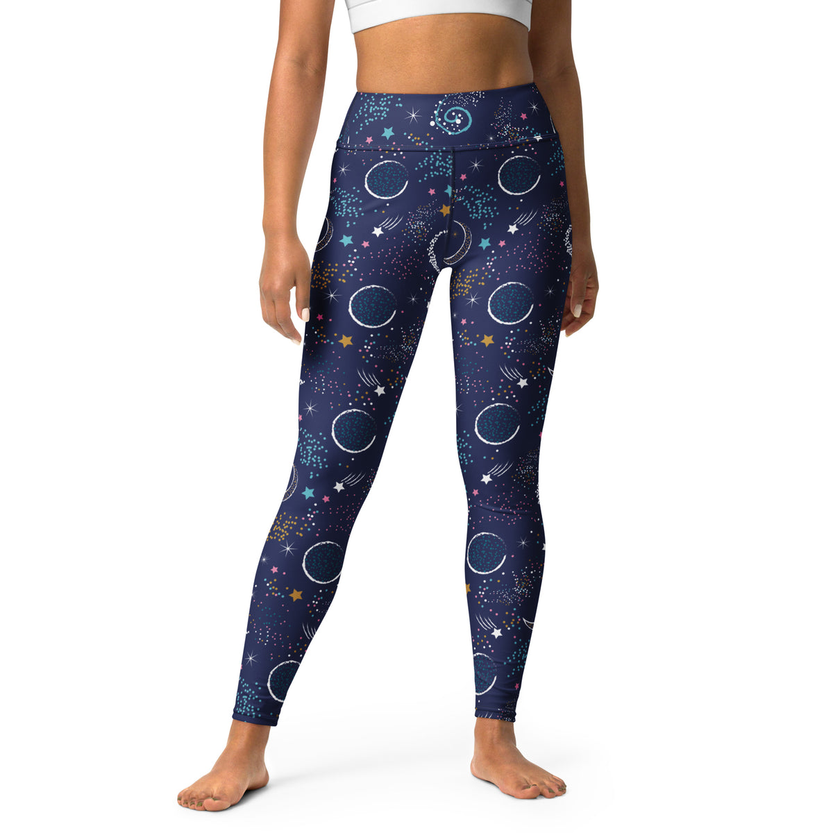 Women's Dark Purple Space Buttery Soft Yoga Leggings - Quick Drying, High Waisted Comfort