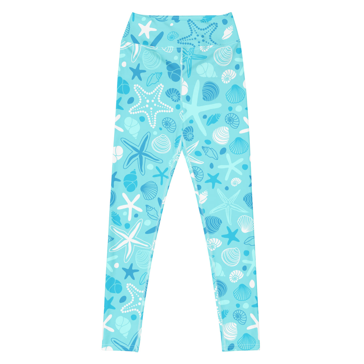 Women's Starfish & Shells Buttery Soft Yoga Leggings - Quick Drying, High Waisted Comfort