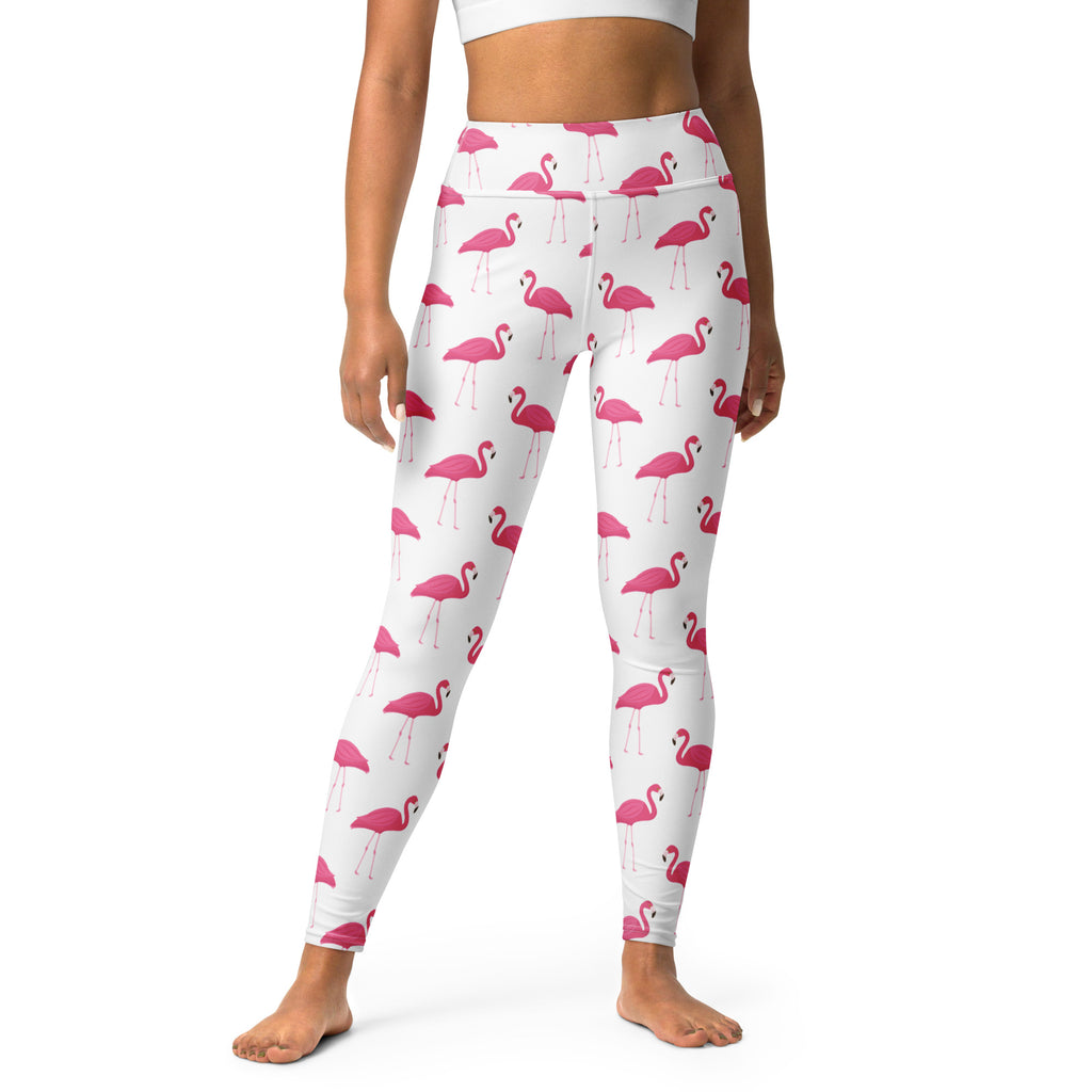Women's Pink Flamingo Buttery Soft Yoga Leggings - Quick Drying, High Waisted Comfort
