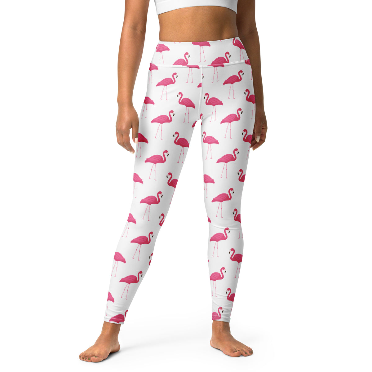 Women's Pink Flamingo Buttery Soft Yoga Leggings - Quick Drying, High Waisted Comfort