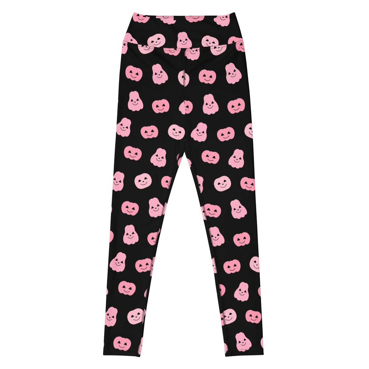 Women's Pink Pumpkin Halloween Buttery Soft Yoga Leggings - Quick Drying, High Waisted Comfort