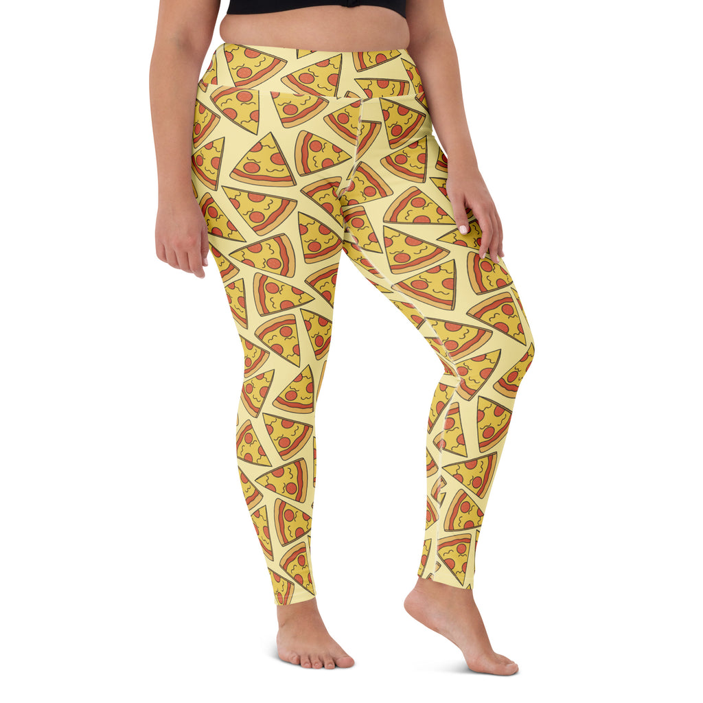 Women's Pizza Buttery Soft Yoga Leggings - Quick Drying, High Waisted Comfort